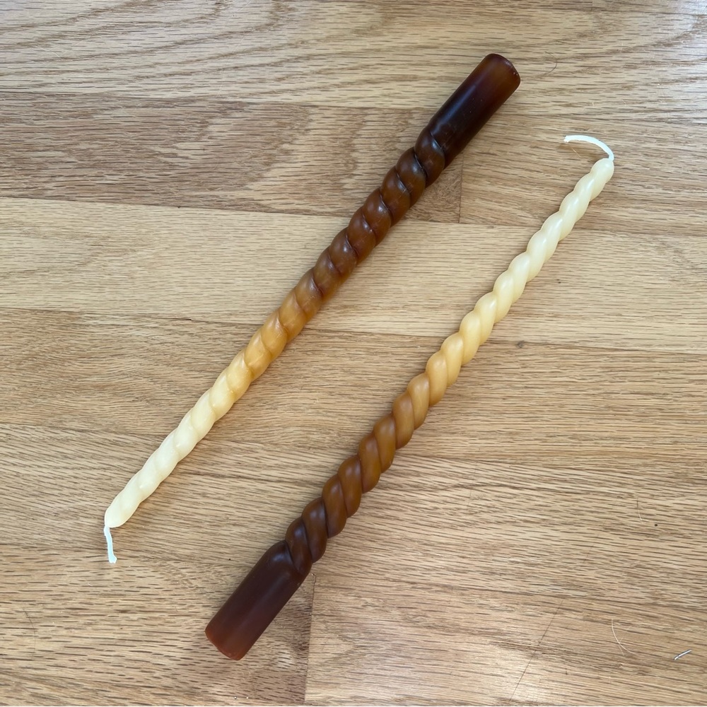🕯NEW Dripless Ombre Twisted Taper, Spiral Taper